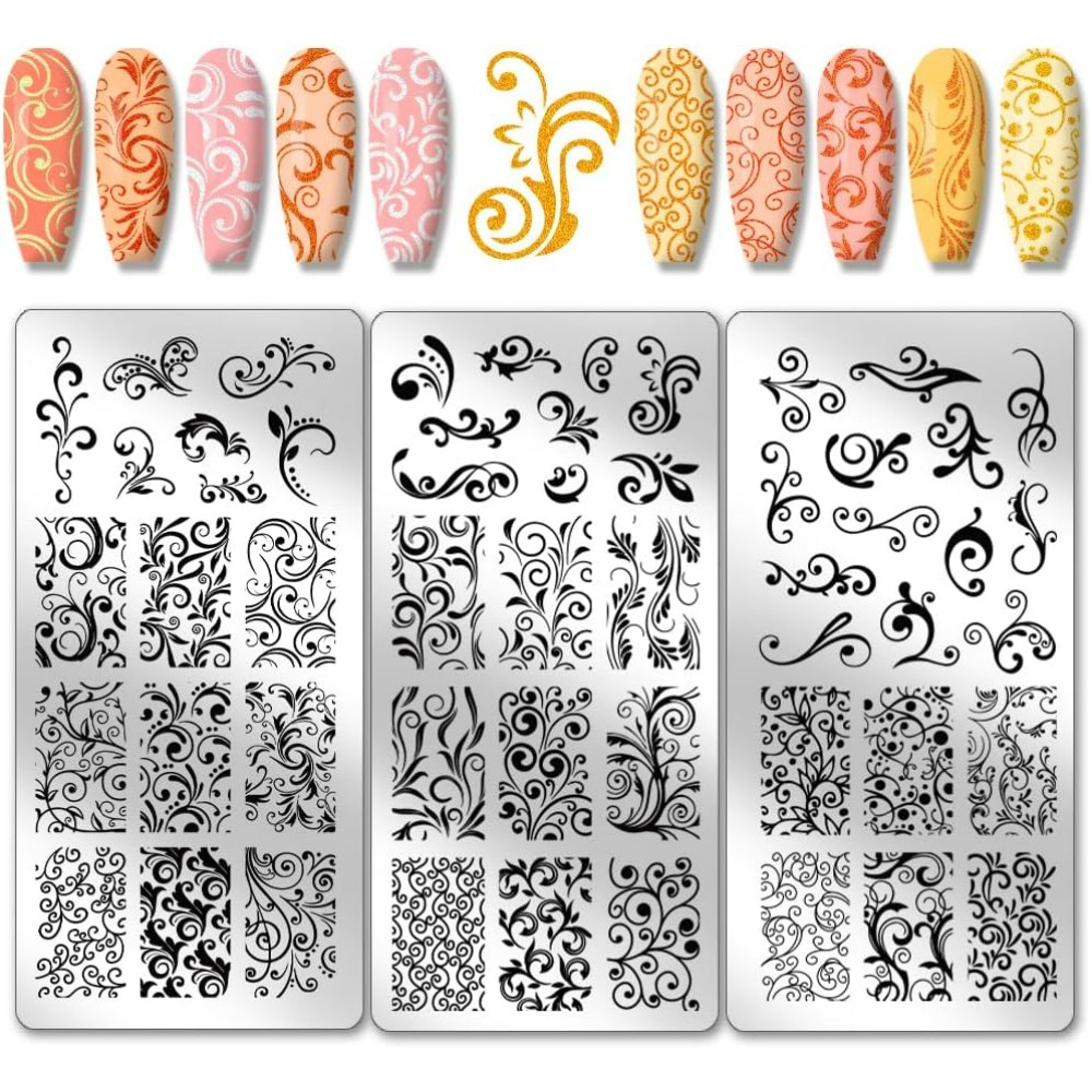 Nail Art Inspo - 3 Buah Templat Seni Kuku Pola