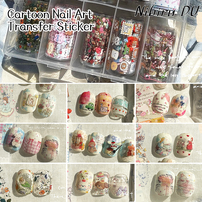 Nail Foil Transfer - 10 Buah Stiker Kertas Transfer Stiker