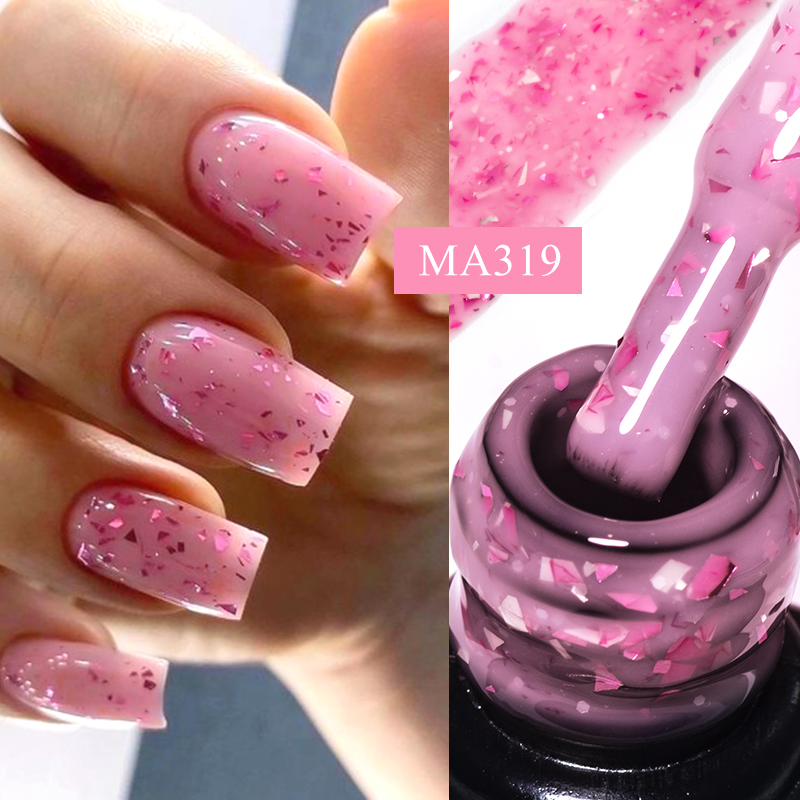 Nail Foil Transfer - Memenuhi 7ml dasar karet Glitter merah