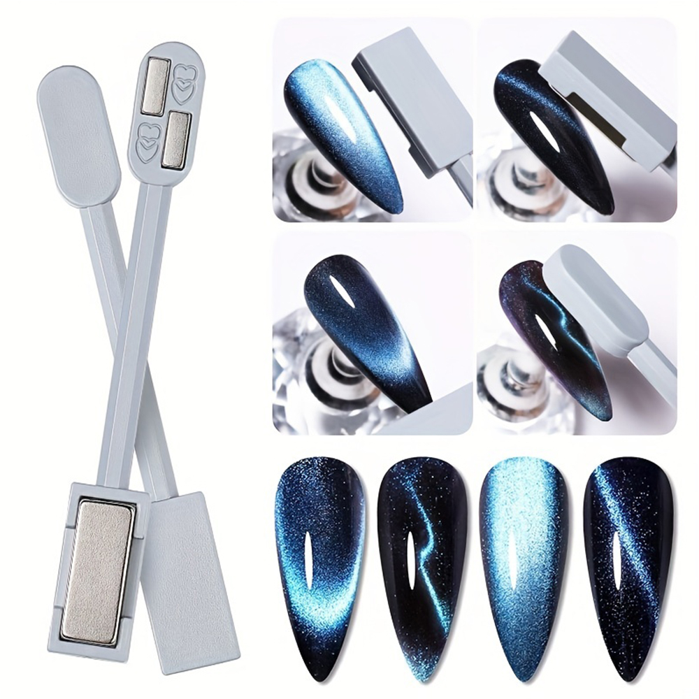 Nail Gel Polish Set - 1/2 Buah Set Magnet Mata Kucing