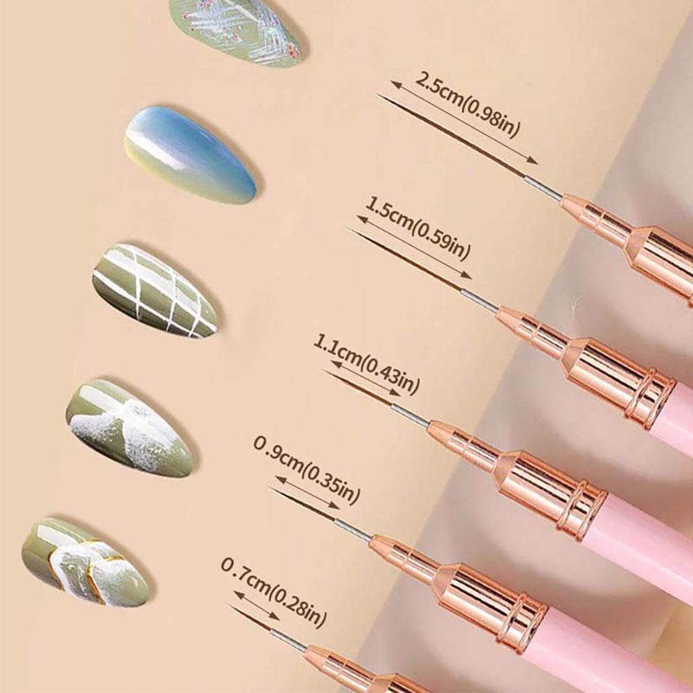 Set Kuas Nail Art 5 PCS 9mm 11 - Nail Gel Polish Set ulasan dan harga