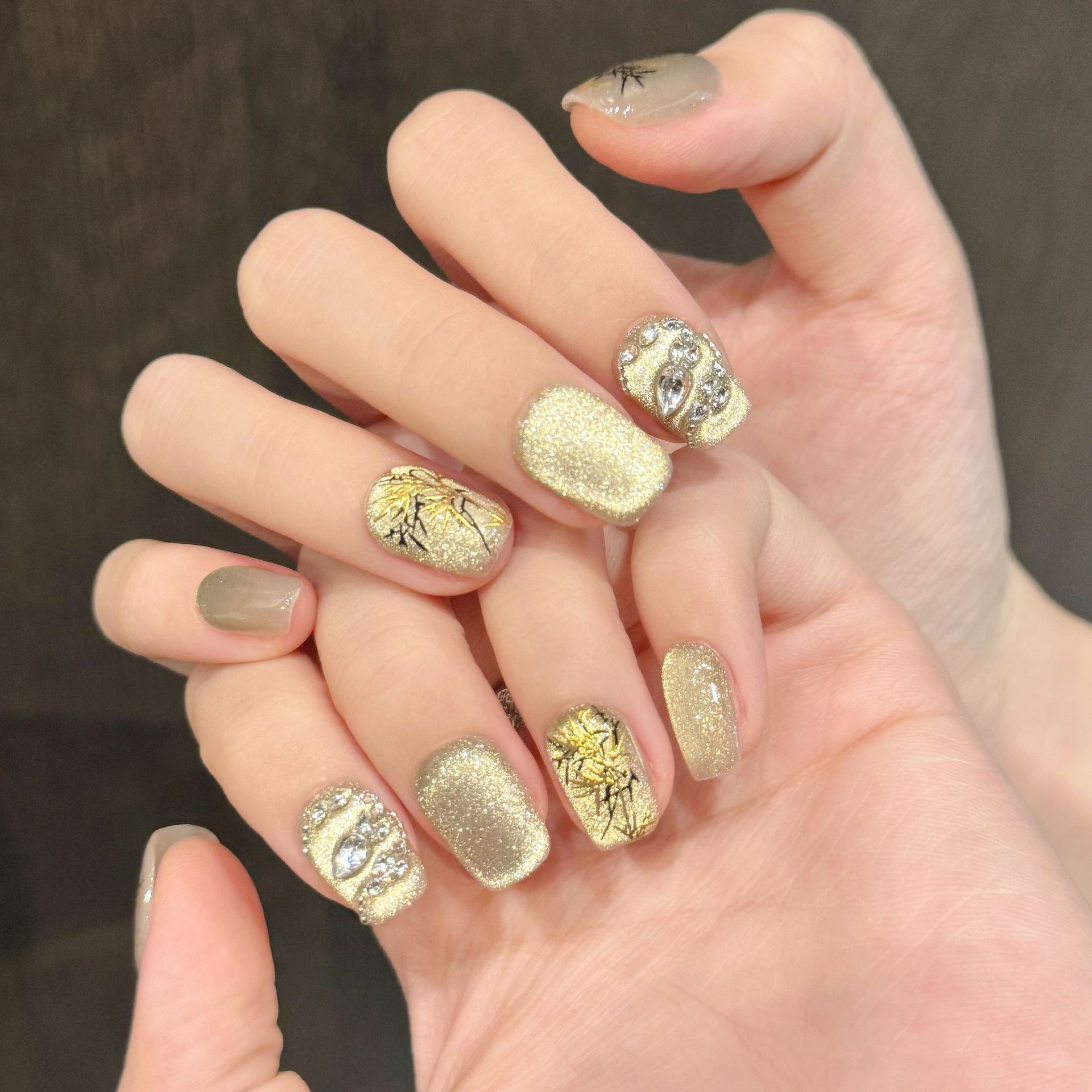 10 Buah Kuku Palsu Buatan Tang - Nail Art Gliter ulasan dan harga