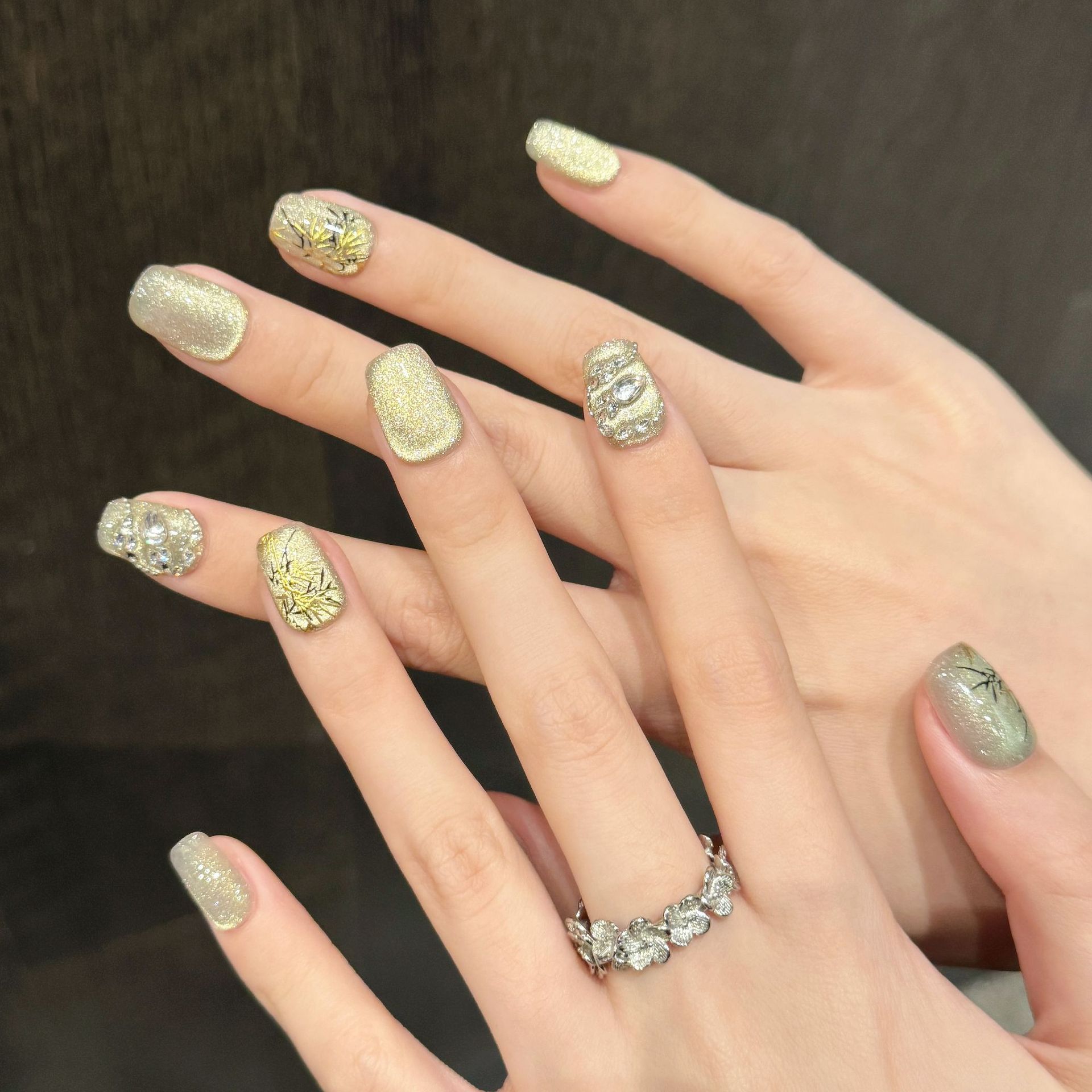 10 Buah Kuku Palsu Buatan Tang - Nail Art Gliter ulasan dan harga