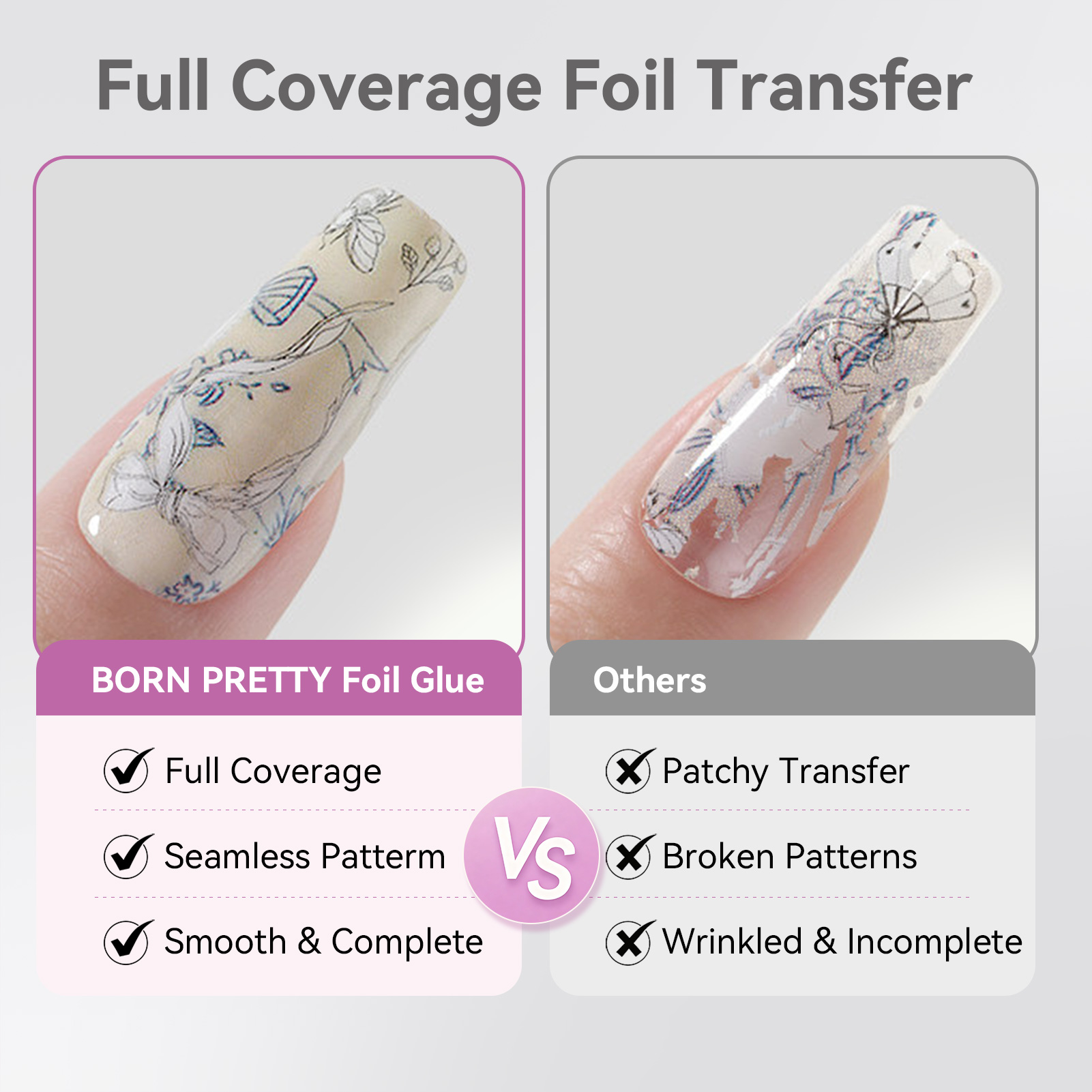 BORN PRETTY Lem Gel Foil Kuku  - Nail Foil Transfer ulasan dan harga