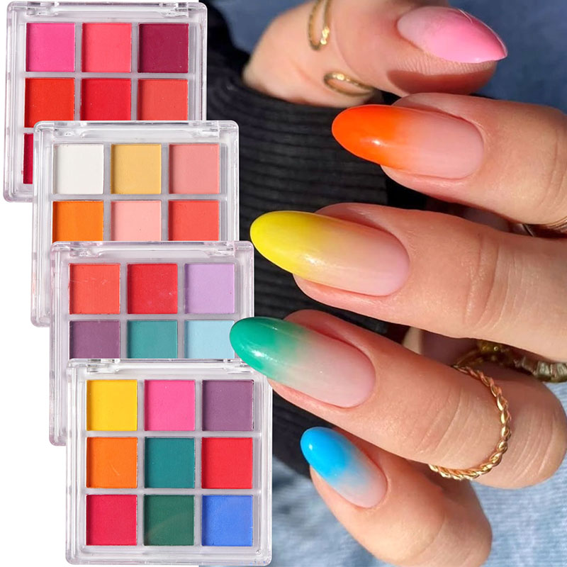 9 Warna Gradien Manikur Seni K - Nail Art Ombre Glitter ulasan dan harga