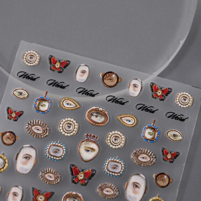 1 buah 5D timbul Halloween des - Nail Art Xmas ulasan dan harga