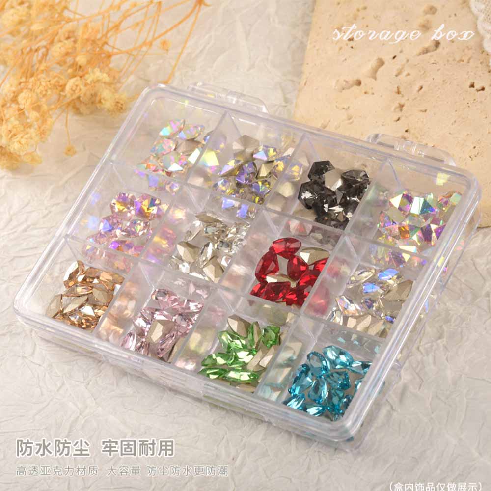 Kotak Organizer plastik bening - Nail Art Gliter ulasan dan harga