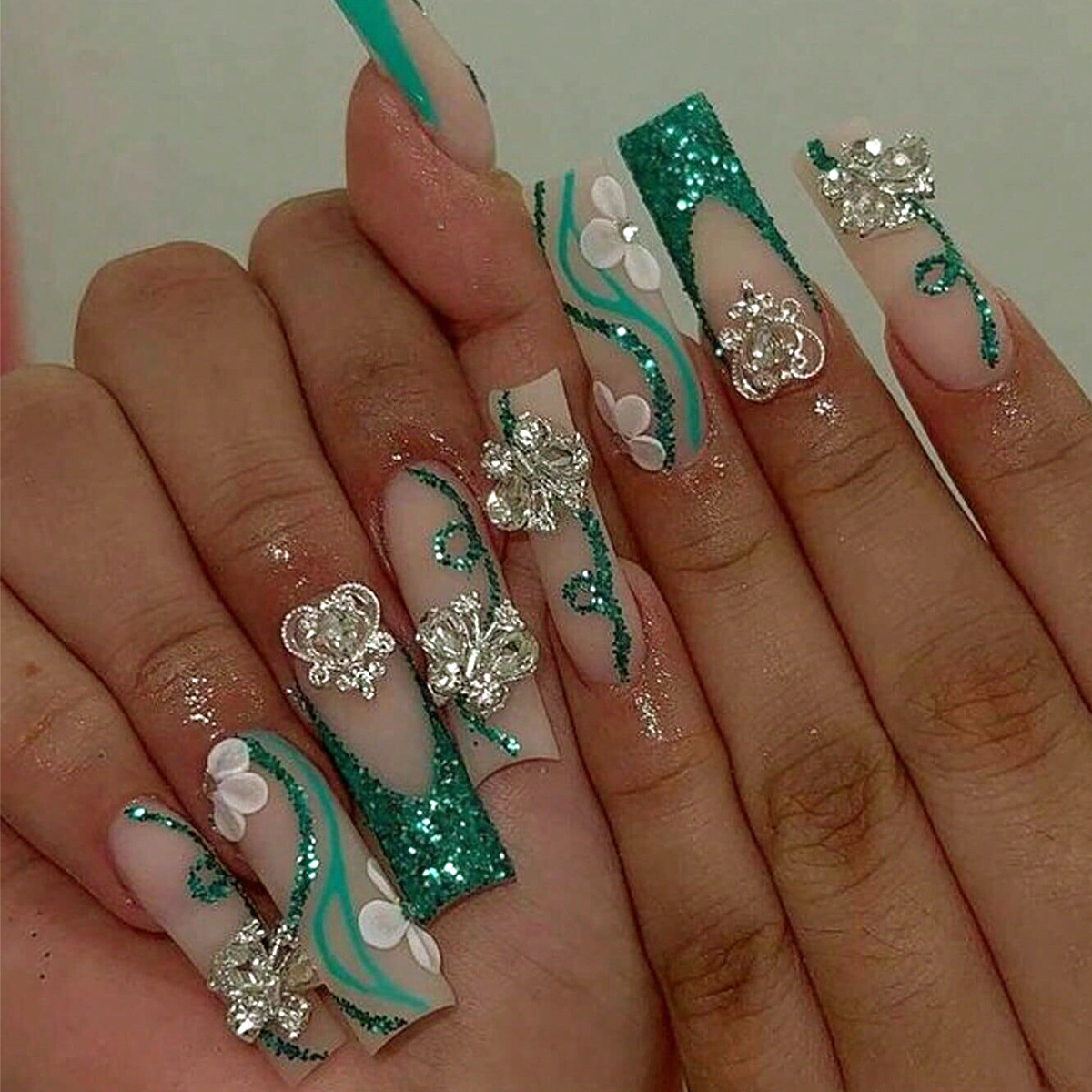 Kuku palsu balerina tekan peti - Nail Art Gliter ulasan dan harga