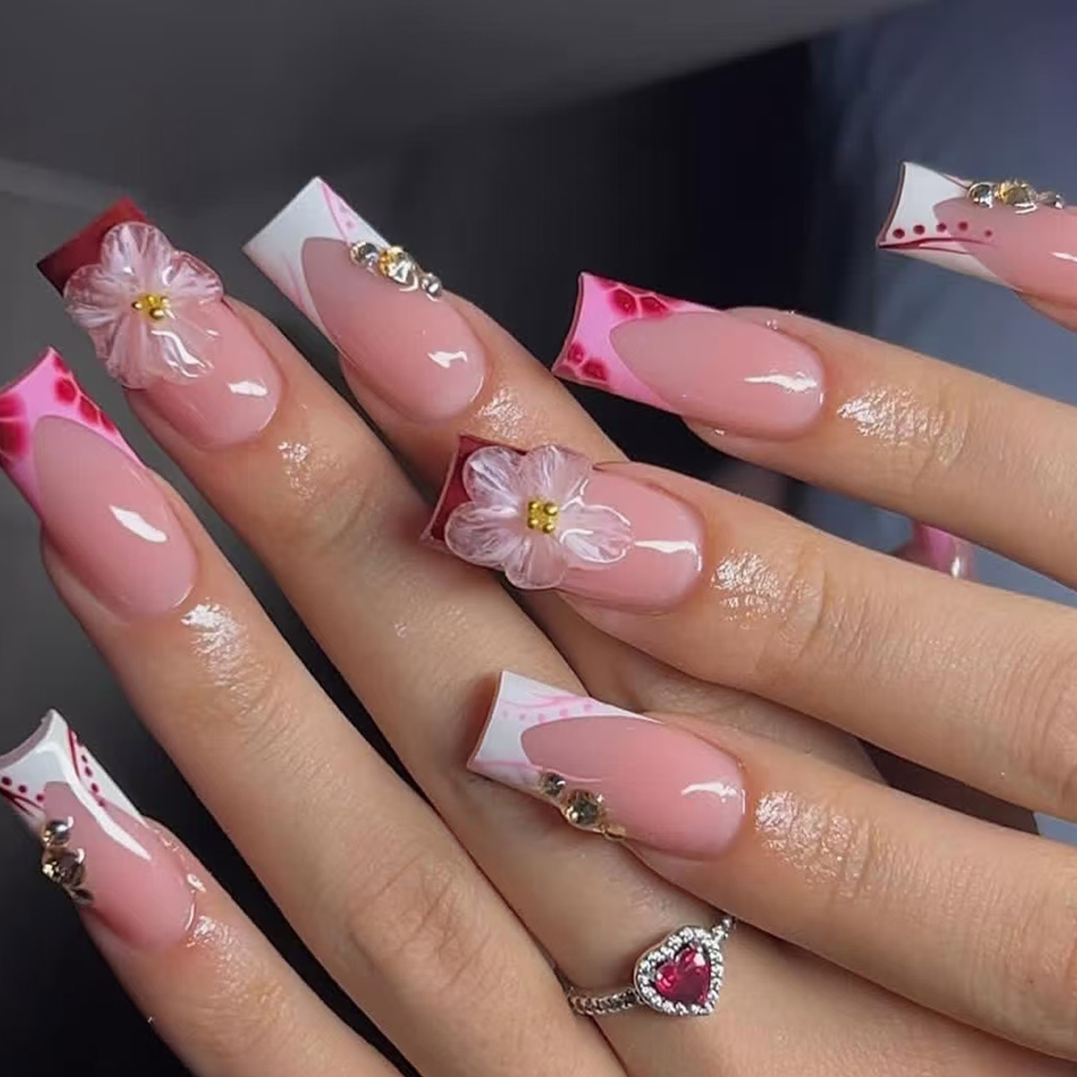 24 Buah Kuku Tekan Persegi Dap - Nail Art Gliter ulasan dan harga
