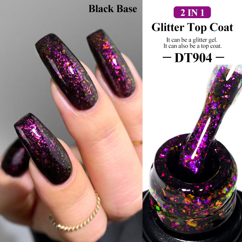 Lapisan atas Glitter berkilau  - Nail Foil Transfer ulasan dan harga