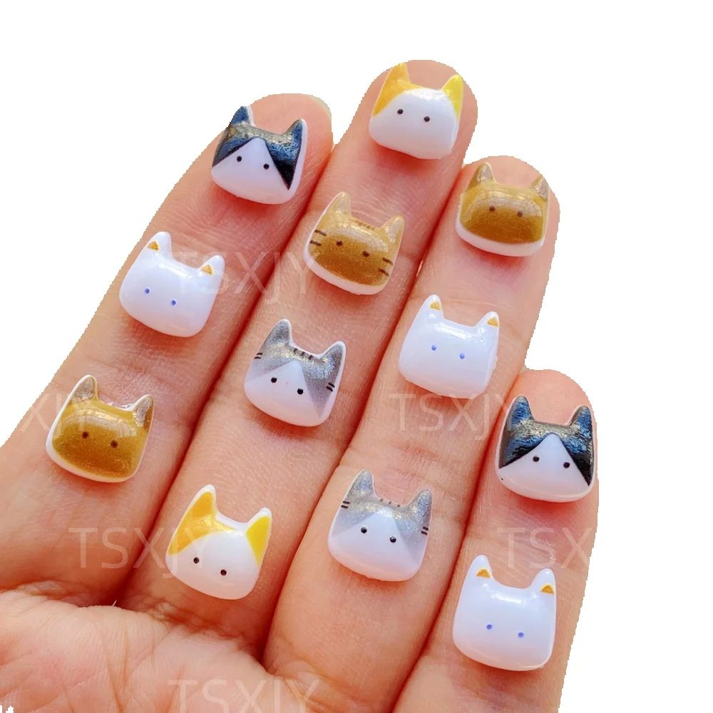 50pcs Figurine Hewan Kucing Ka - Nail Art Xmas ulasan dan harga