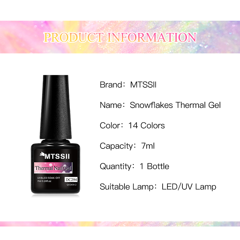7ml Mtssii Snow Glitter Therma - Nail Art Ombre Glitter ulasan dan harga