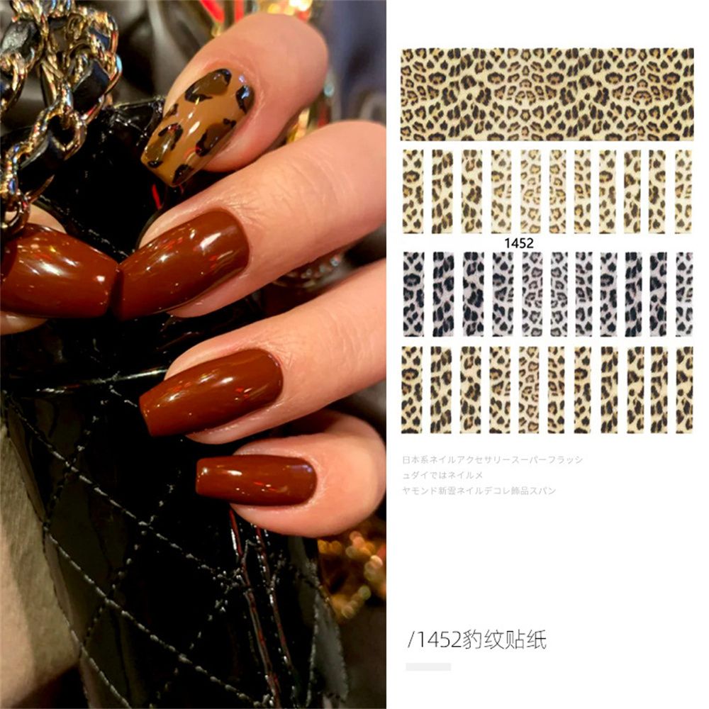 Stiker kuku 3D, alat manikur s - Nail Art Leopard ulasan dan harga