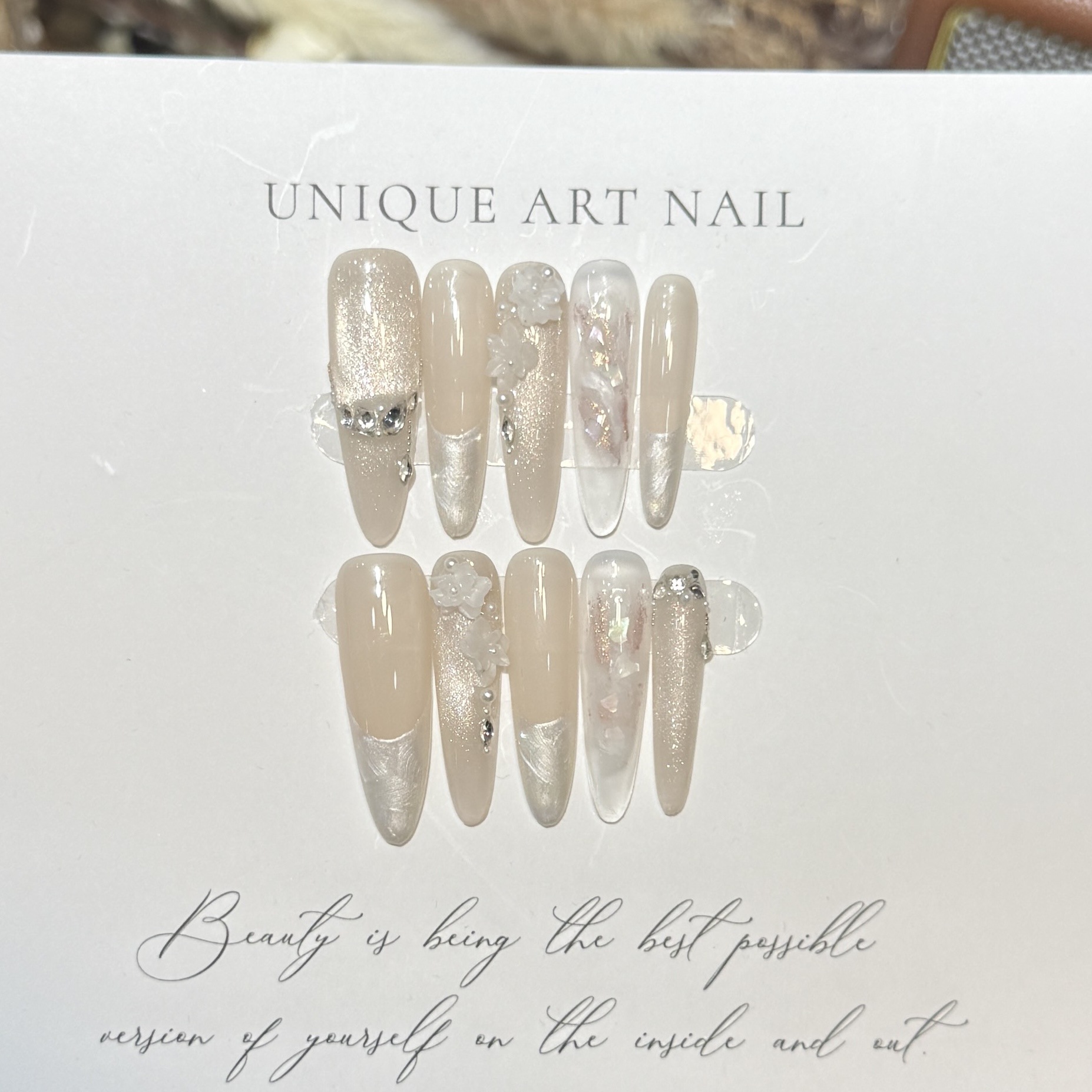 Kuku Palsu 10PCS Ungu Fantasi  - Nail Art Gliter ulasan dan harga