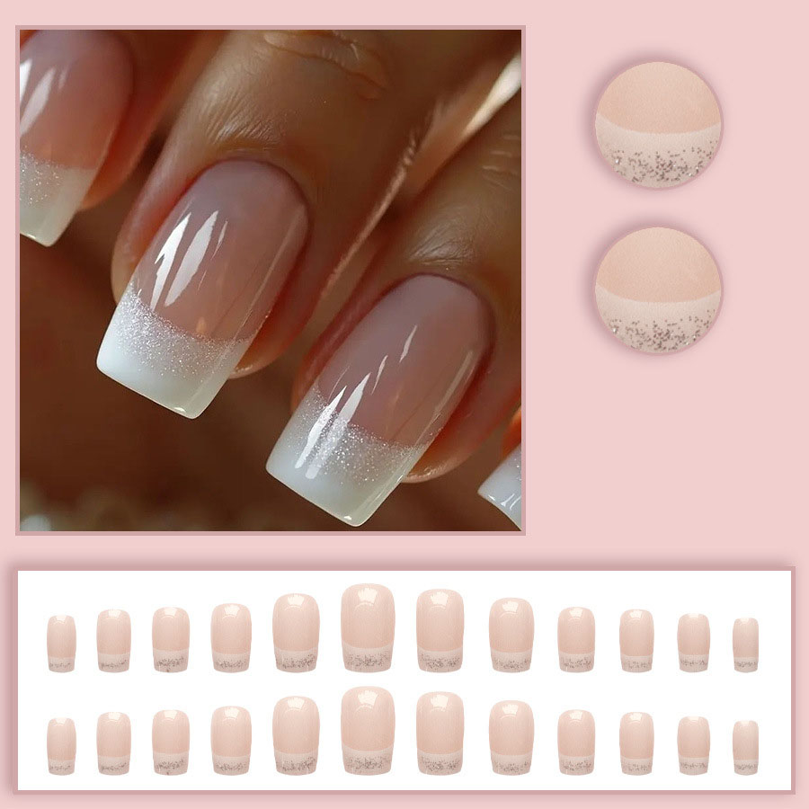 24pcs/set Kuku Palsu Kotak Sed - Nail Art Gliter ulasan dan harga