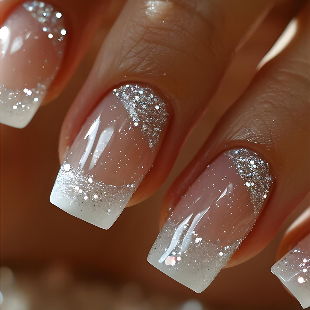 24pcs/set Kuku Palsu Kotak Sed - Nail Art Gliter ulasan dan harga
