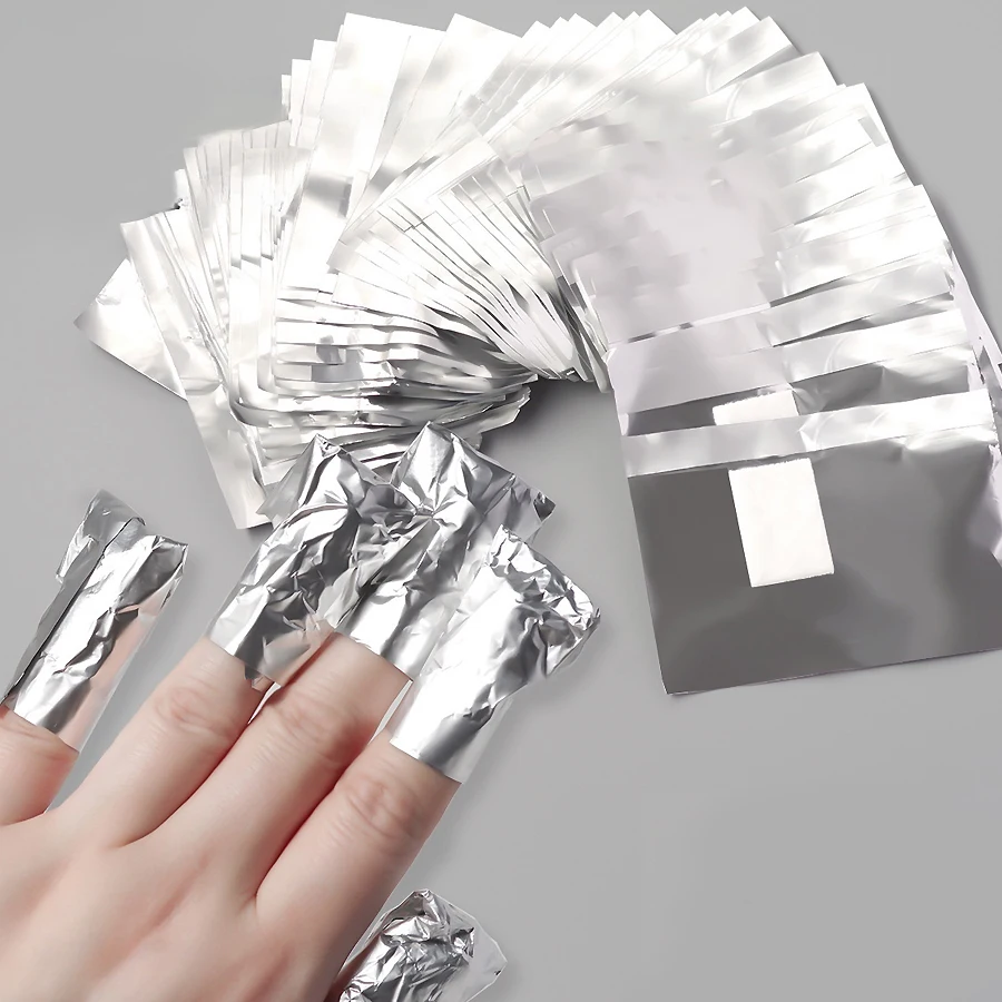 100Pcs Kantong Aluminium Foil  - Nail Foil Transfer ulasan dan harga