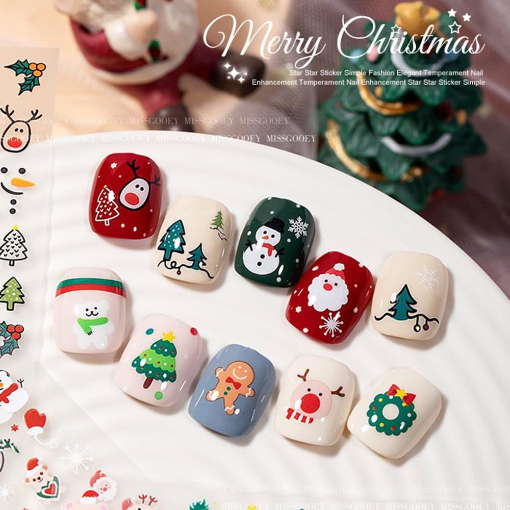 30 Lembar Stiker Seni Kuku Nat - Nail Art Xmas ulasan dan harga