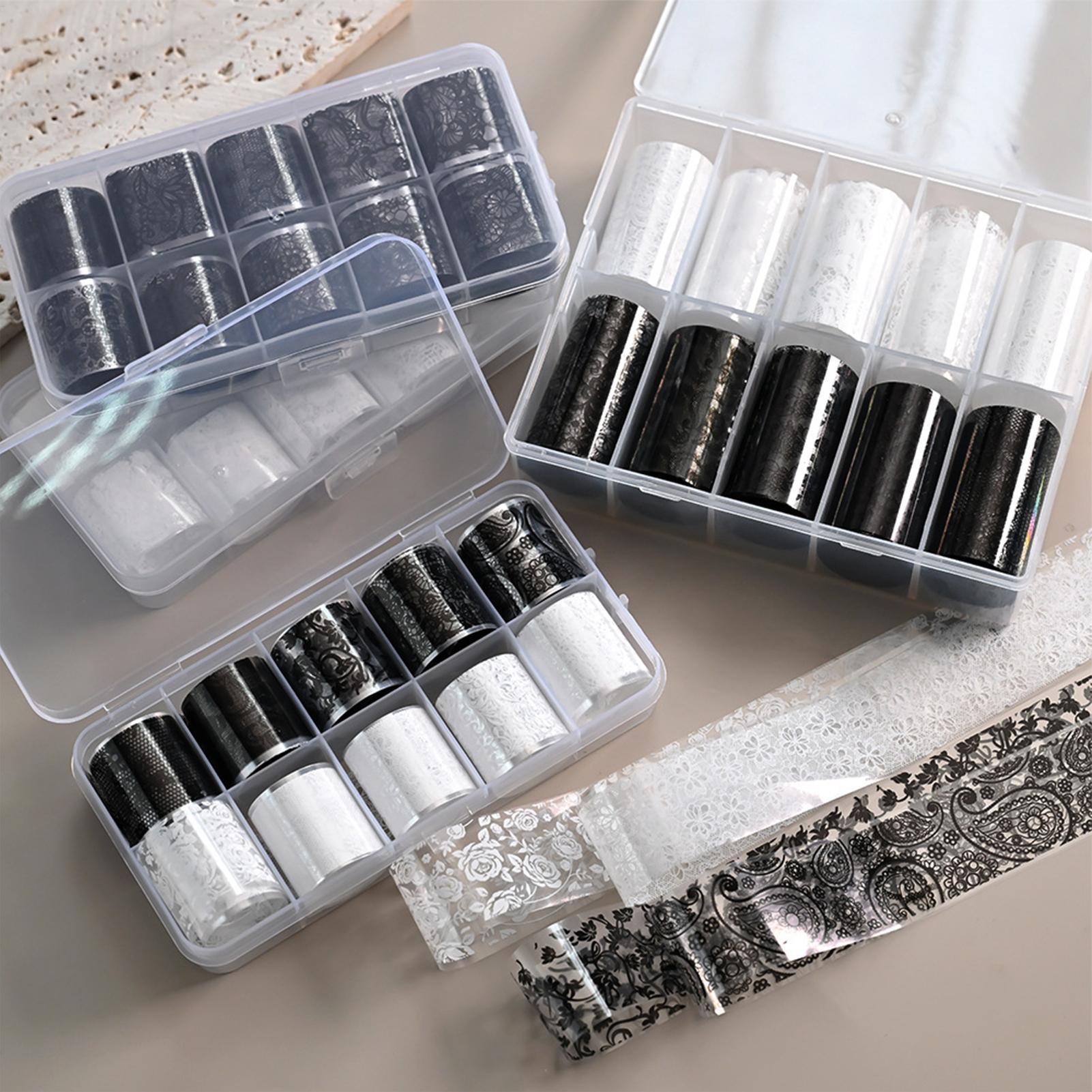 10 Buah Set Foil Seni Kuku Ren - Nail Foil Transfer ulasan dan harga