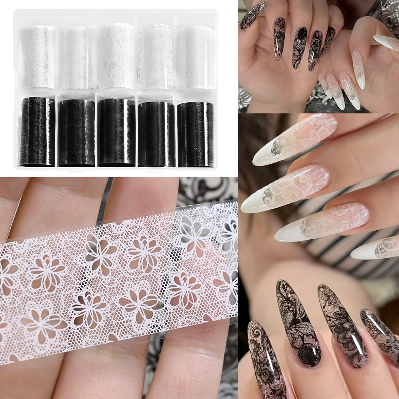 10 Buah Set Foil Seni Kuku Ren - Nail Foil Transfer ulasan dan harga