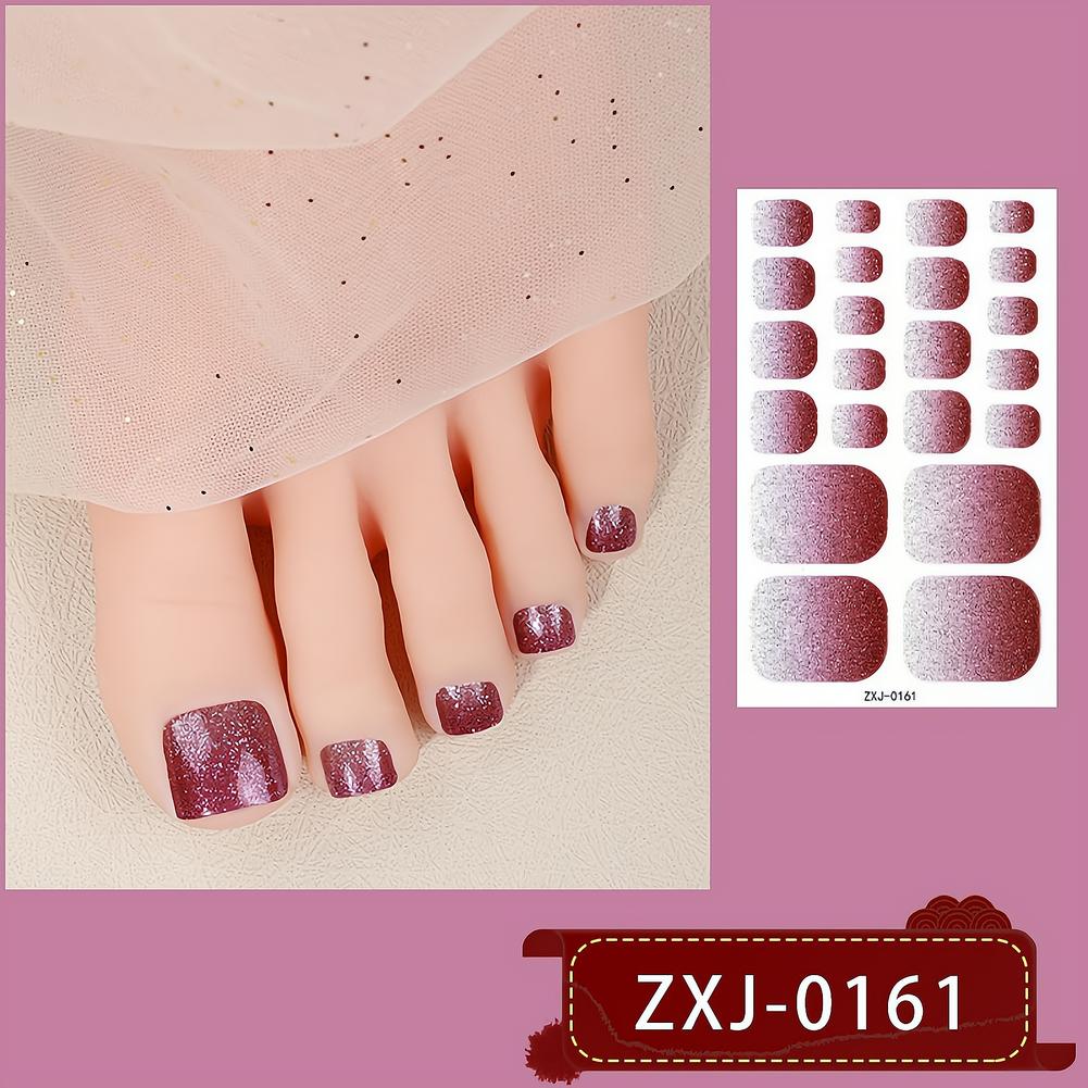22 Tips Stiker Kuku Kaki Glitt - Nail Art Ombre Glitter ulasan dan harga