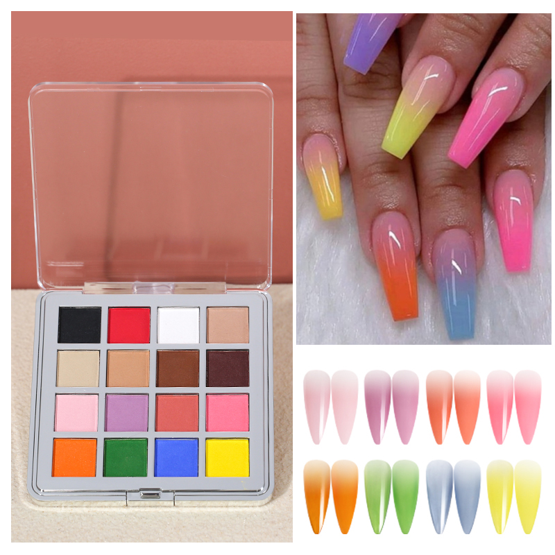 Mocmaki DIY Bubuk Kuku Gradien - Nail Art Ombre Glitter ulasan dan harga