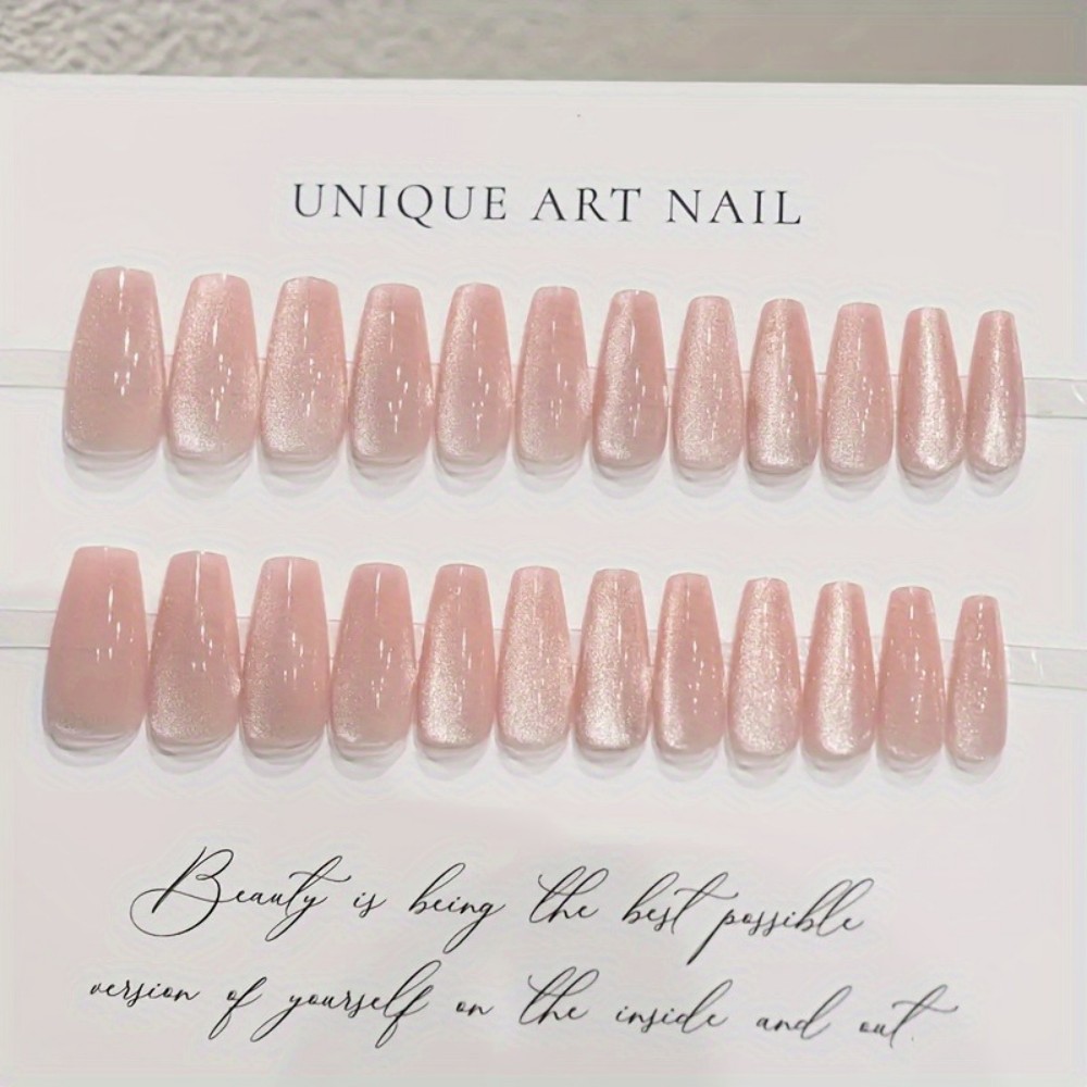 24pcs Kuku Palsu Bentuk Ballet - Nail Art Gliter ulasan dan harga