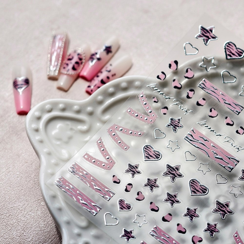 Stiker Kuku 5D Motif Leopard P - Nail Art Leopard ulasan dan harga
