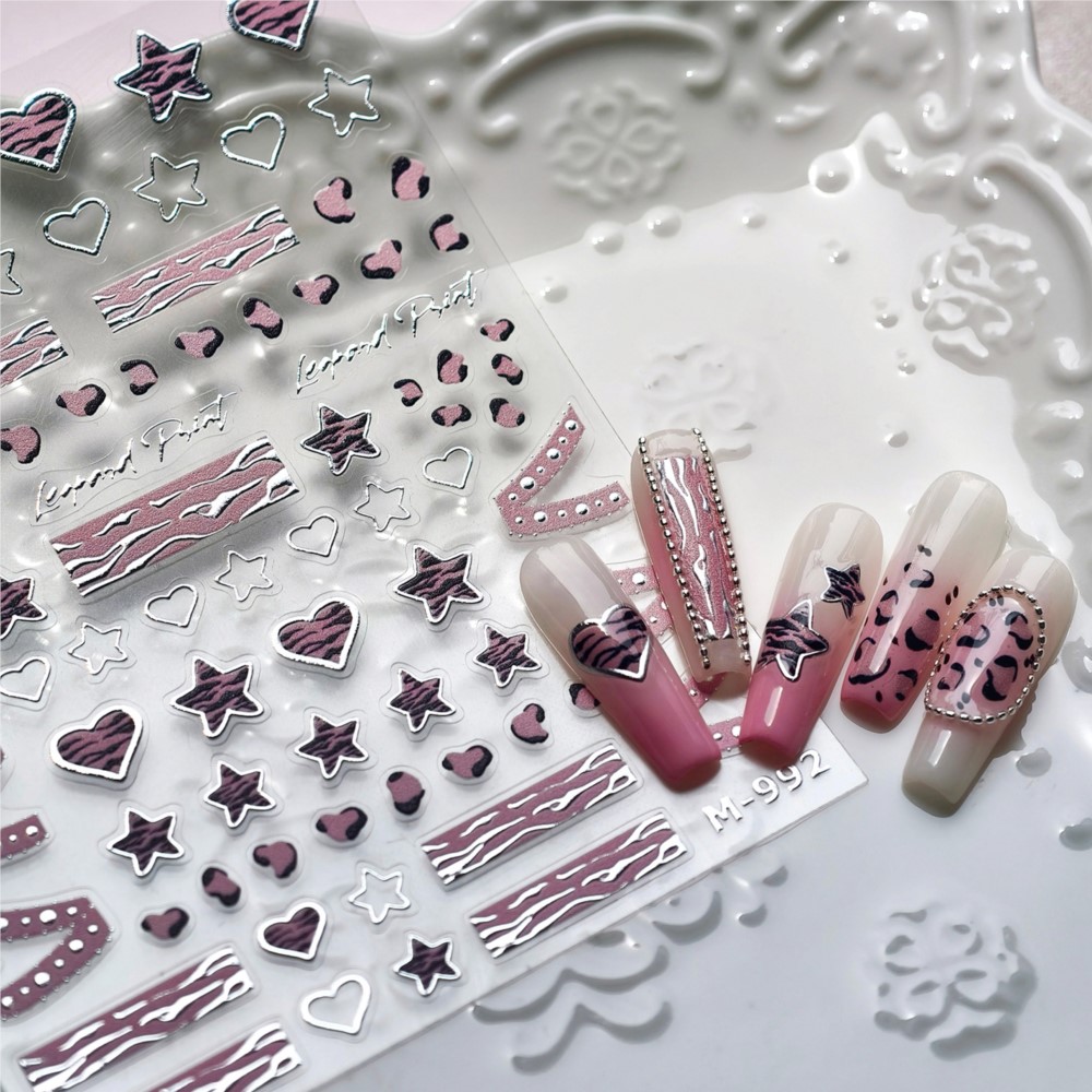 Stiker Kuku 5D Motif Leopard P - Nail Art Leopard ulasan dan harga