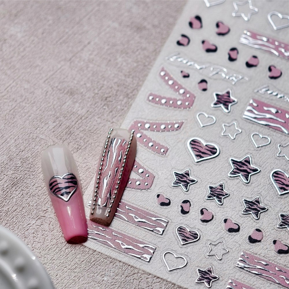 Stiker Kuku 5D Motif Leopard P - Nail Art Leopard ulasan dan harga