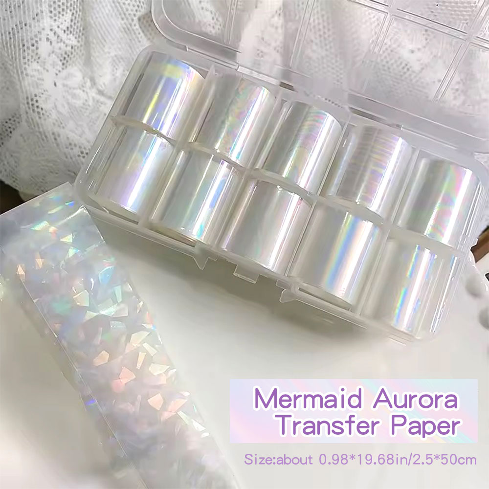 10 Gulungan Kertas Transfer Ku - Nail Foil Transfer ulasan dan harga