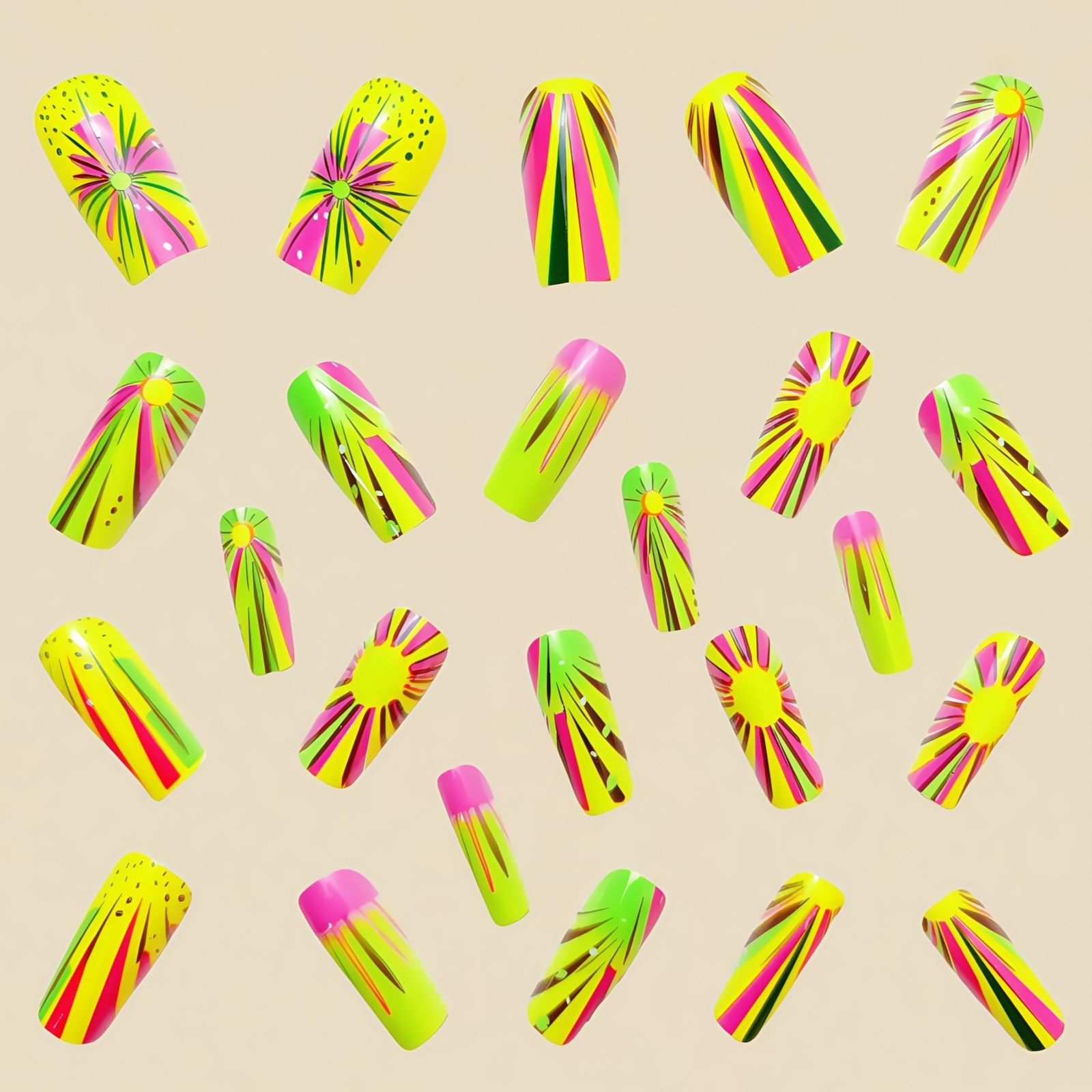 Kuku Palsu Pola Glitter Kuku T - Nail Art Ombre Glitter ulasan dan harga