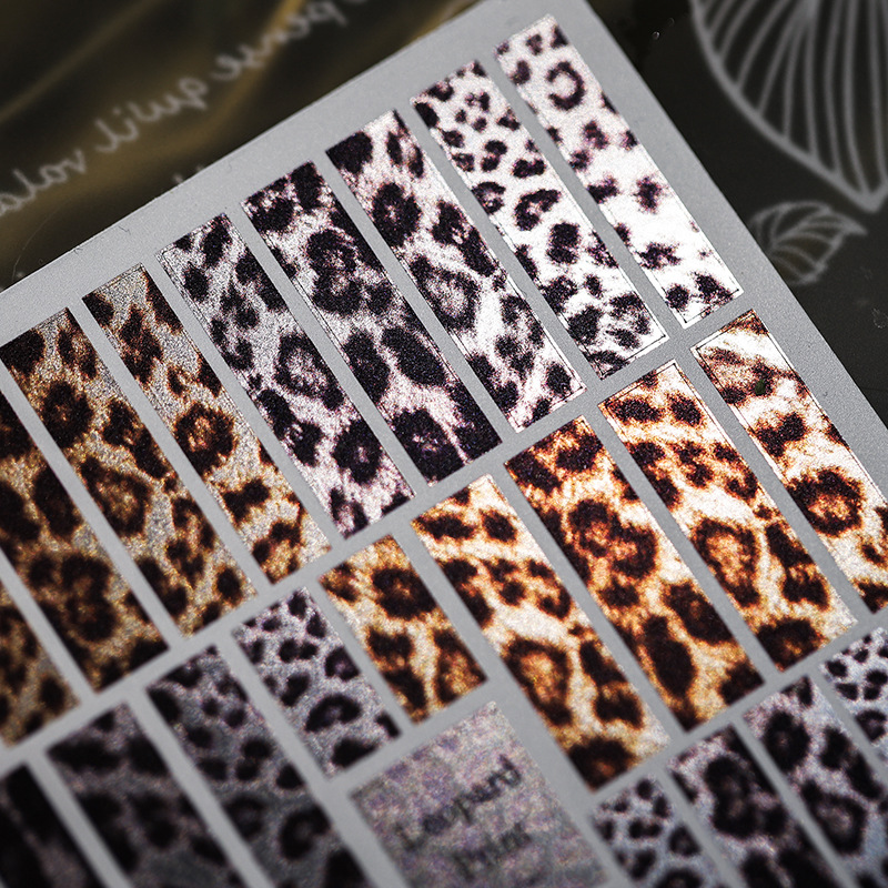 Stiker kuku motif macan tutul  - Nail Art Leopard ulasan dan harga