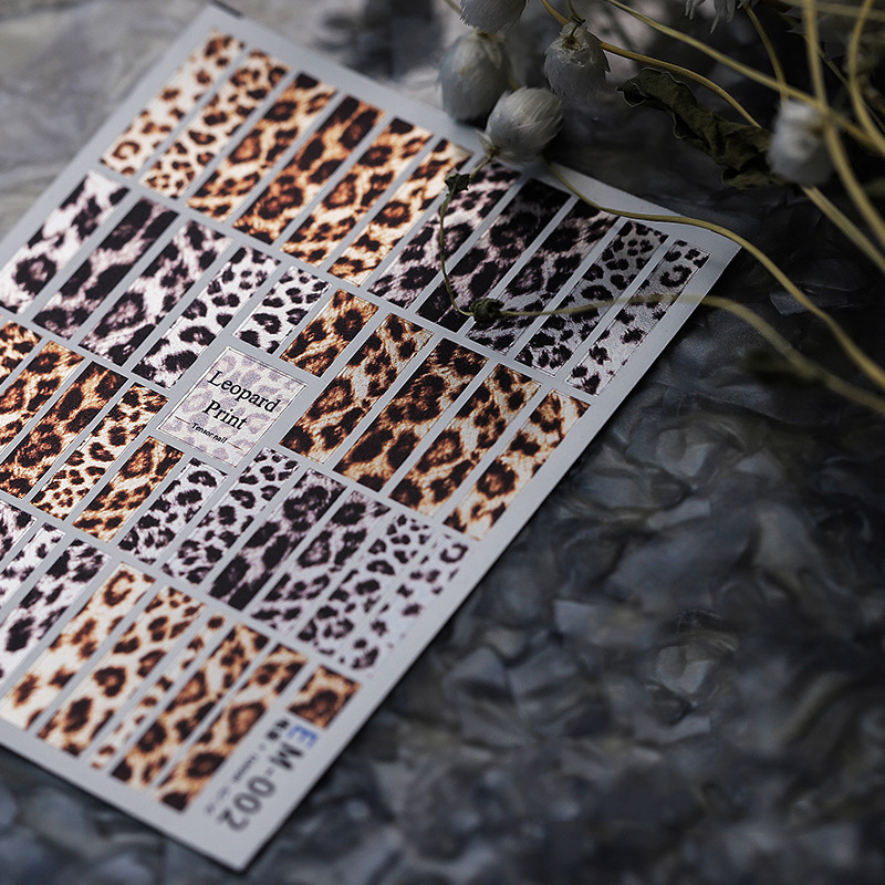 Stiker kuku motif macan tutul  - Nail Art Leopard ulasan dan harga