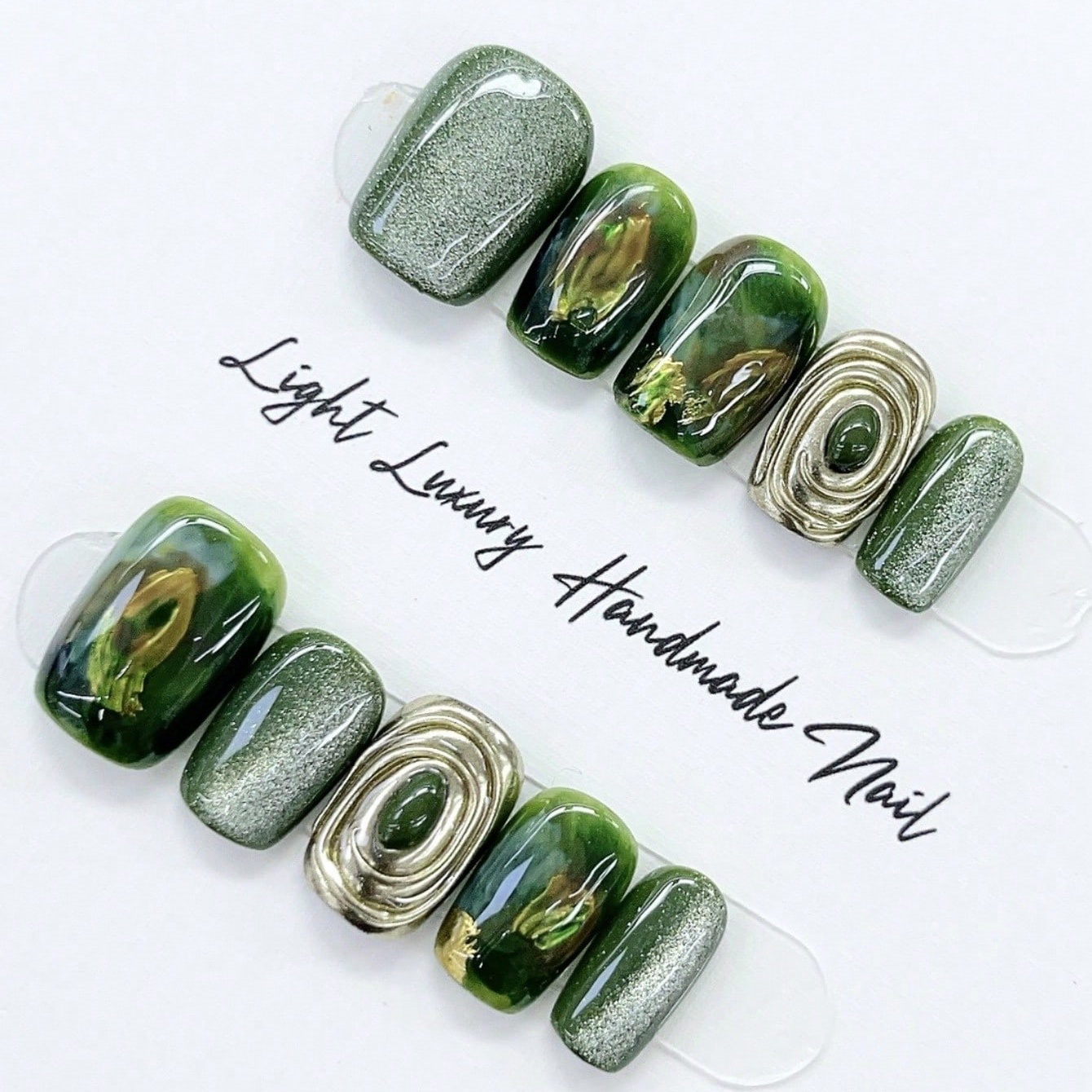 10 Buah Seni Kuku Persegi Pend - Nail Art Gliter ulasan dan harga