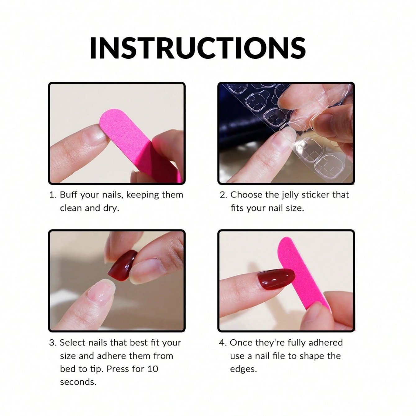 10 Buah Seni Kuku Persegi Pend - Nail Art Gliter ulasan dan harga
